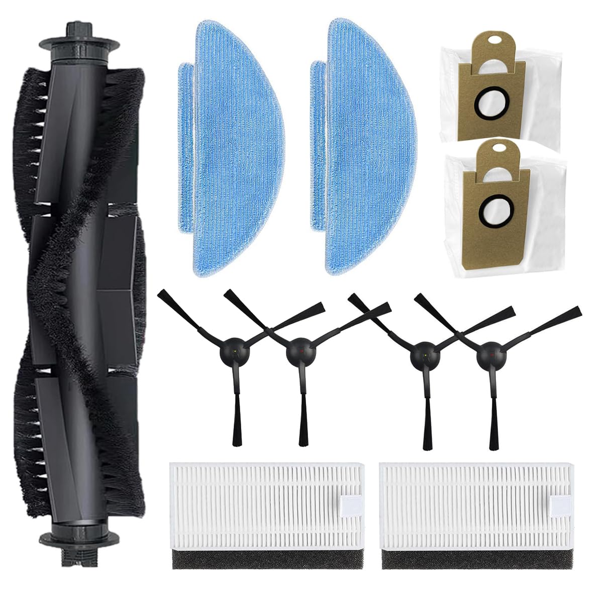Verilux Vacuum Cleaner Accessories for ILIFE T10S Robot Vacuum Cleaner with 1 Main Brush, 4 Side Brushes, 2 Mop Cloth, 2 Filters, 2 Dust Collection Bags Verilux Vacuum Cleaner Accessories for ILIFE T10S Robot Vacuum Cleaner with 1 Main Brush, 4 Side Brushes, 2 Mop Cloth, 2 Filters, 2 Dust Collection Bags